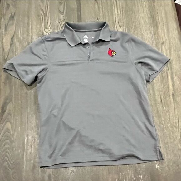adidas Other - Adidas Polo Shirt Louisville Cardinals Short Sleeve Football Gray Medium